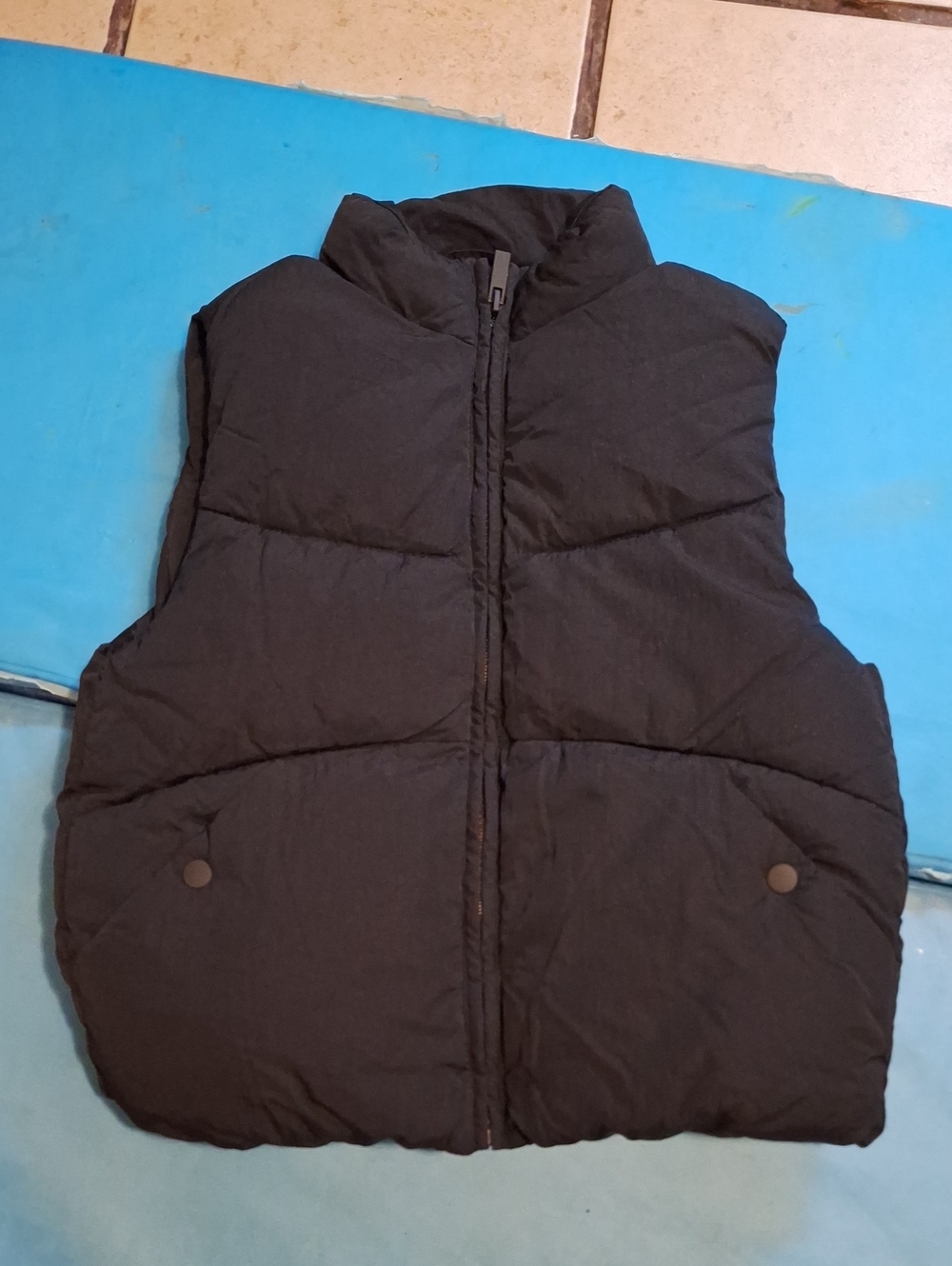 Zara Black Quilted Puffer Vest